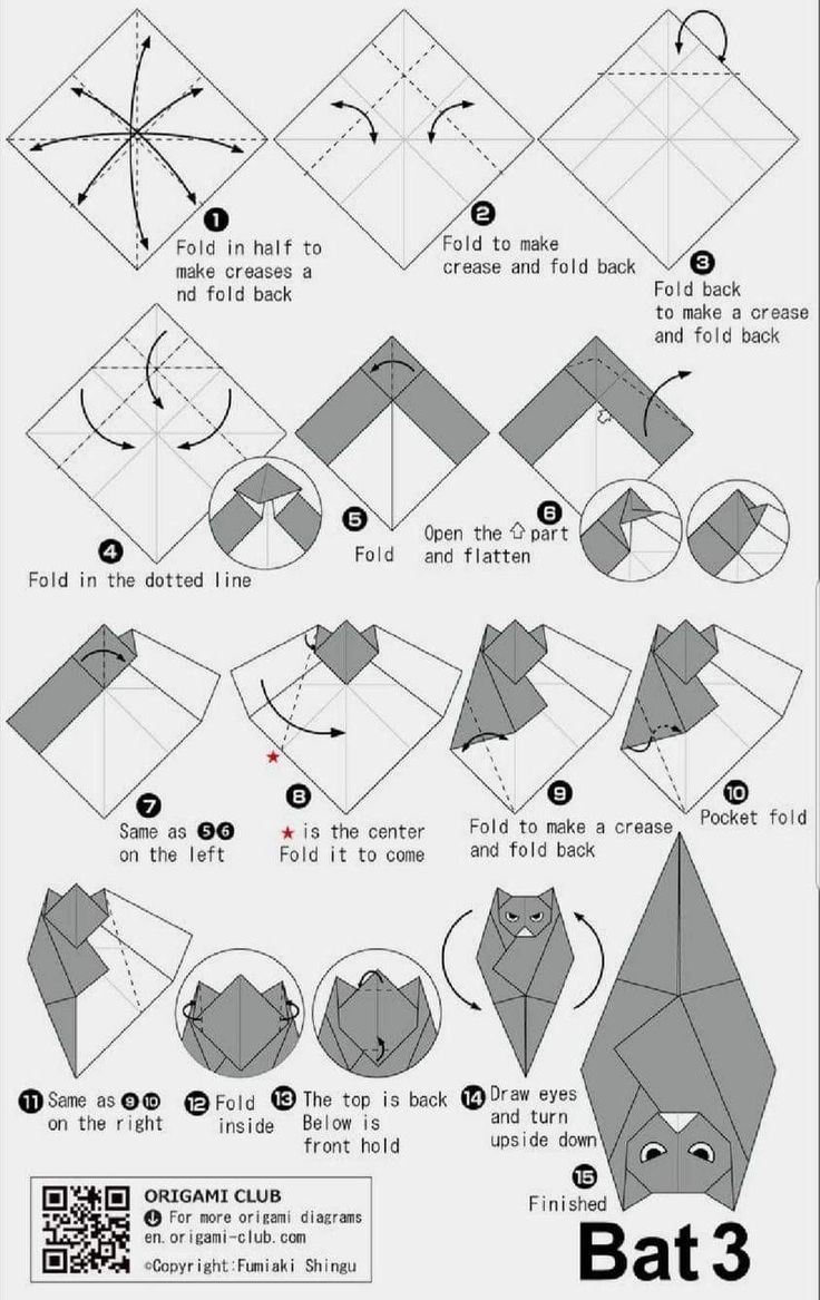 how to make an origami bat 3 step by step instructions for beginners