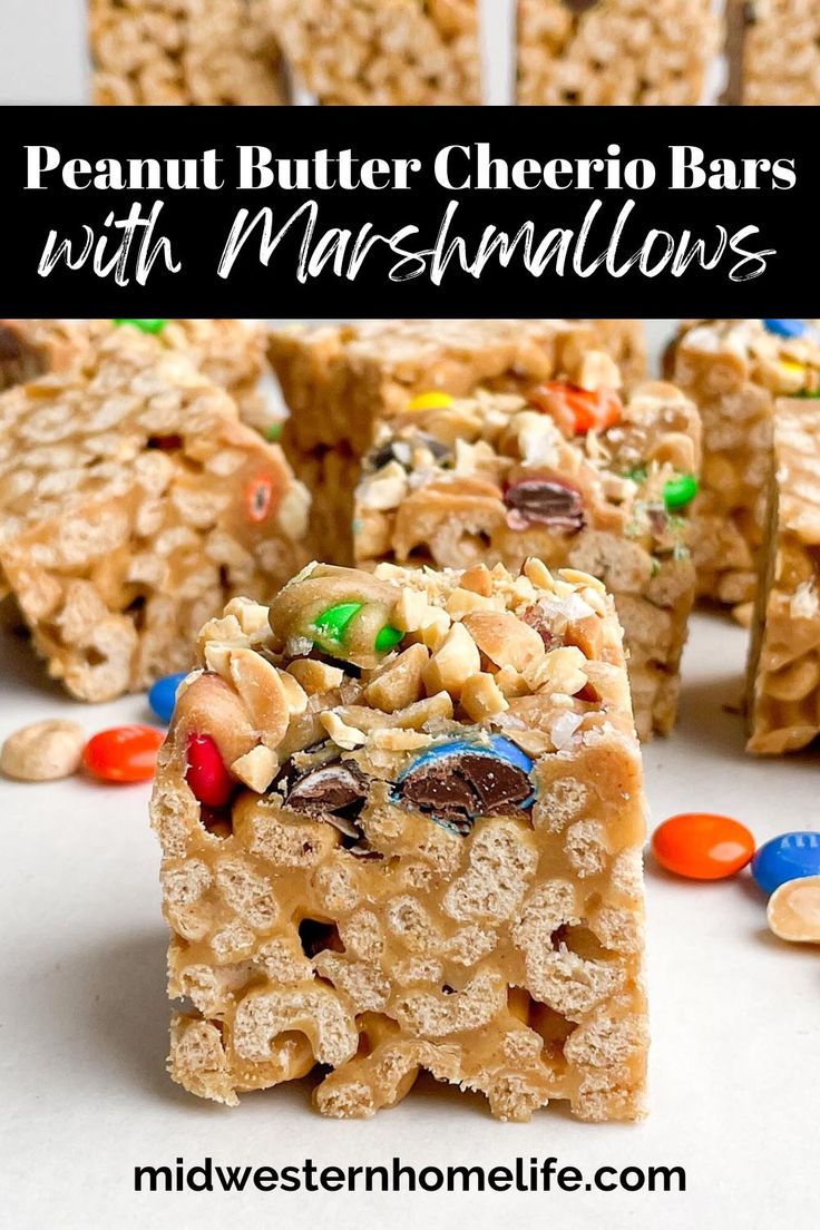 peanut butter cheerio bars with marshmallows are the perfect treat for halloween