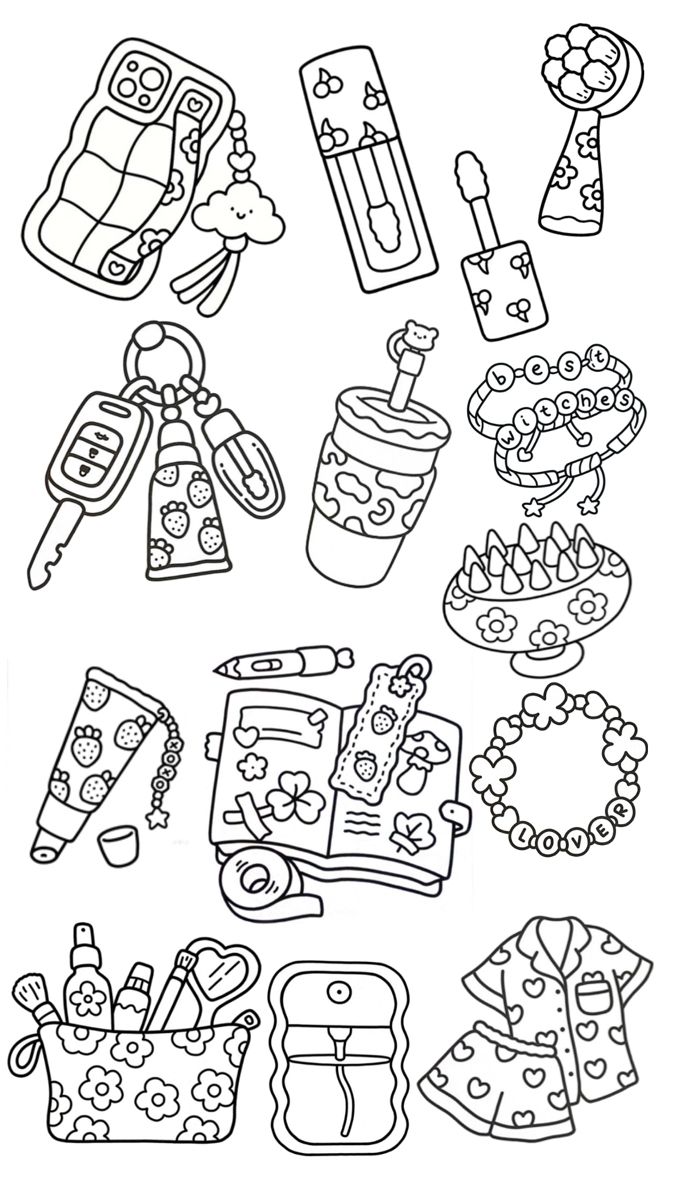 coloring pages for children with different items