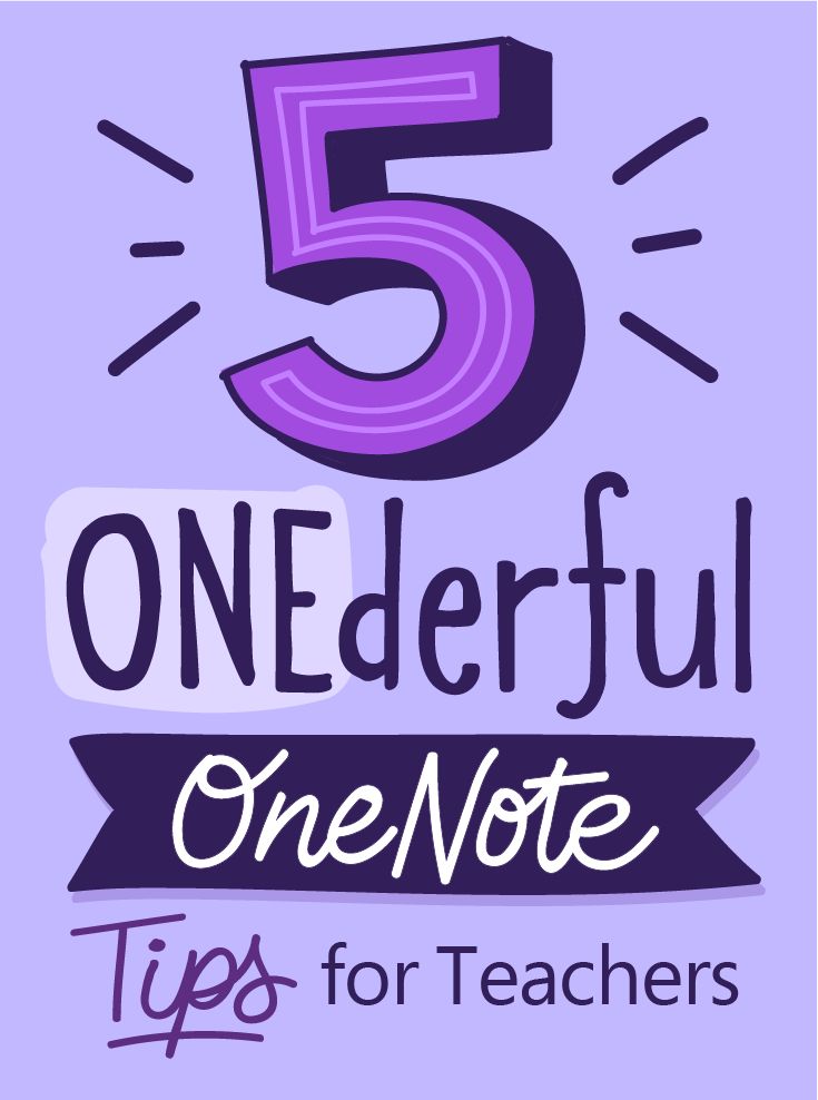 the 5 one - note tips for teachers