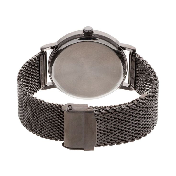 This men's Geneva watch is the perfect match for your refined sense of style.Click on this JEWELRY & WATCHES GUIDE to learn about fit, styles, materials and more!FEATURESDecorative, nonfunctional subdialsDISPLAYDial color: gunmetalFace cover material: glassCASEMaterial: gunmetal alloy with stainless steel backDiameter: 40 mm BANDMaterial: gunmetal alloyClasp: sliding securityCircumference: 200 mmWidth: 22 mmDETAILSMovement: quartzPower: batteryWater resistance: no ratingPackaging: boxedWarranty: Classic Black Metal Watch, Analog Stainless Steel Diamond Watch With Round Dial, Analog Stainless Steel Diamond Watch, Black Metal Analog Watch, Black Metal Watches, Metal Analog Watch Accessories With Round Dial, Black Metal Automatic Watches, Metal Analog Watch, Black Metal Dial Round Jewelry And Watches