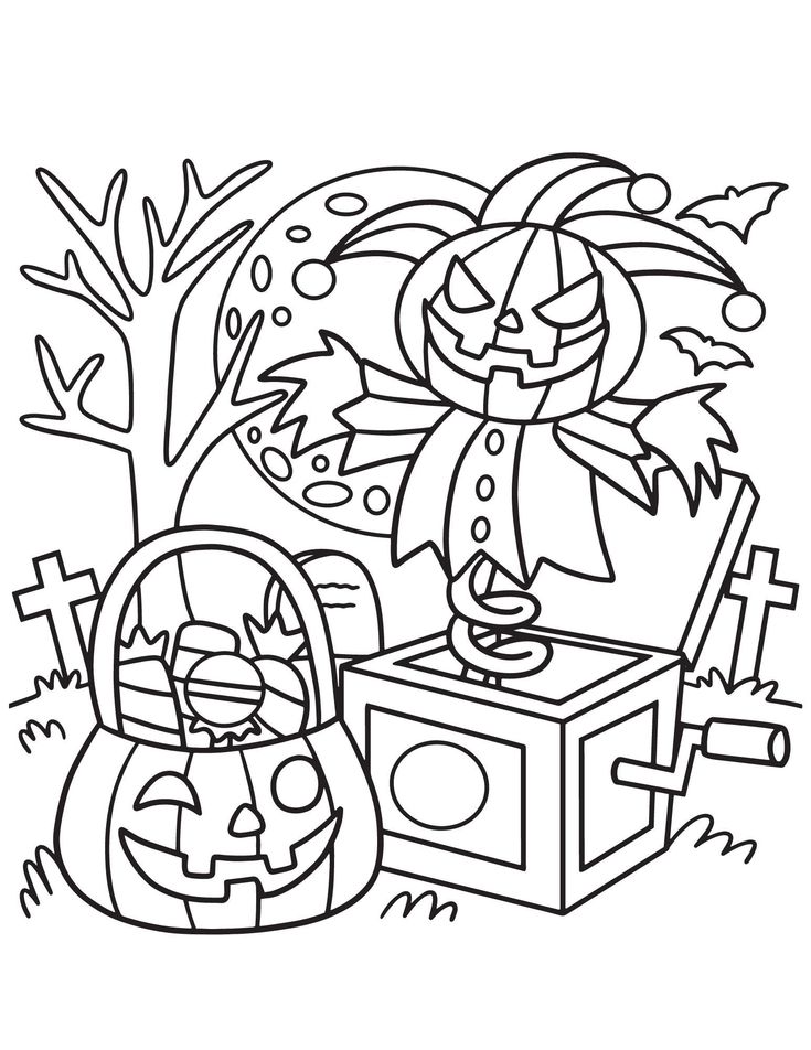 halloween coloring pages with pumpkins and jack o lantern