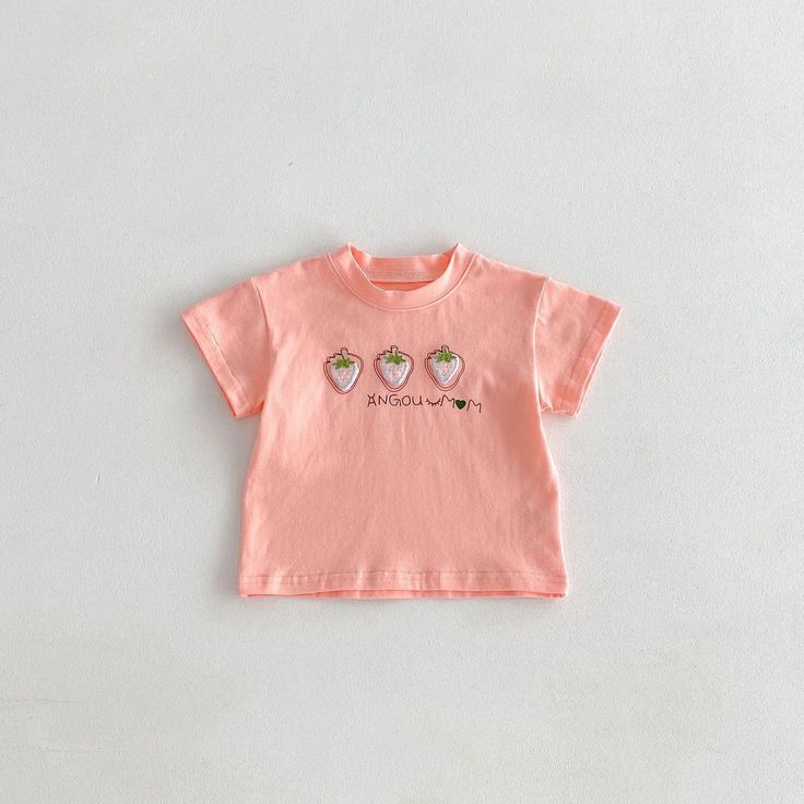 🍓Sweeten up your little one's summer wardrobe with this delightful Lightweight Cool Strawberry Tee! 🍓 Made from breathable cotton, this adorable tee is perfect for keeping your little berry cool and comfy all season long. The playful strawberry graphic adds a touch of sweetness to any outfit, while the relaxed fit allows for plenty of room to play and explore. Pair it with shorts, jeans, or a skirt for a berry cute look! 🧺 #babyfashion #summerstyle #strawberrytee Specifications: Age Range: 6-36 months Material: Cotton Pattern Type: Solid/Cartoon Style: Casual Season: Summer Gender: Unisex Department Name: Baby Collar: O-Neck Sleeve Length: Short Fit: Fits true to size; take your normal size Tops Type: Tee Cute Relaxed Fit T-shirt With Strawberry Print, Strawberry Print Cotton Graphic Tee, Cotton Short Sleeve T-shirt With Strawberry Print, Pink Cotton T-shirt With Strawberry Print, Fun Cotton T-shirt With Strawberry Print, One Summer, Girls Blouse, Romper Outfit, Jogger Set