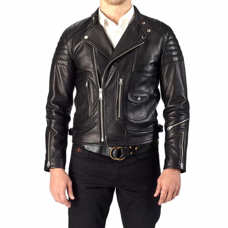 John Leather Biker Jacket Leather Jacket Outfit Men, Leather Jacket Outfits, Men's Leather Jacket, Leather Biker Jacket, Mens Leather, Biker Jacket, Jacket Outfits, Timeless Design, Fashion Forward