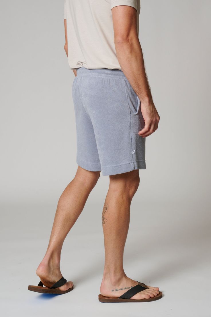 • Designed + Manufactured in Los Angeles • Leisure Lab custom squared front pockets • 6.5" Inseam • Back welt pocket with zipper • Elastic comfort waistband • 65% Poly, 35% Rayon, Loop Terry Relaxed Fit Shorts With Pockets And Straight Hem, Lounge Shorts With Pockets And Short Inseam, Loungewear Shorts With Short Inseam And Pockets, Short Inseam Lounge Shorts With Pockets, Relaxed Fit Shorts With Pockets And 5-inch Inseam, Loungewear Shorts With Pockets, Loungewear Bermuda Shorts With Pockets, Relaxed Fit Short Bottoms With Welt Pockets, Pocket With Zipper