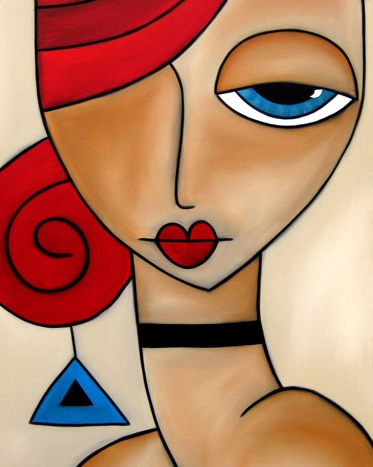 a painting of a woman with red hair and blue eyes