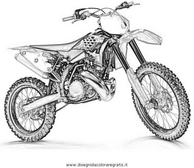 a drawing of a dirt bike on a white background