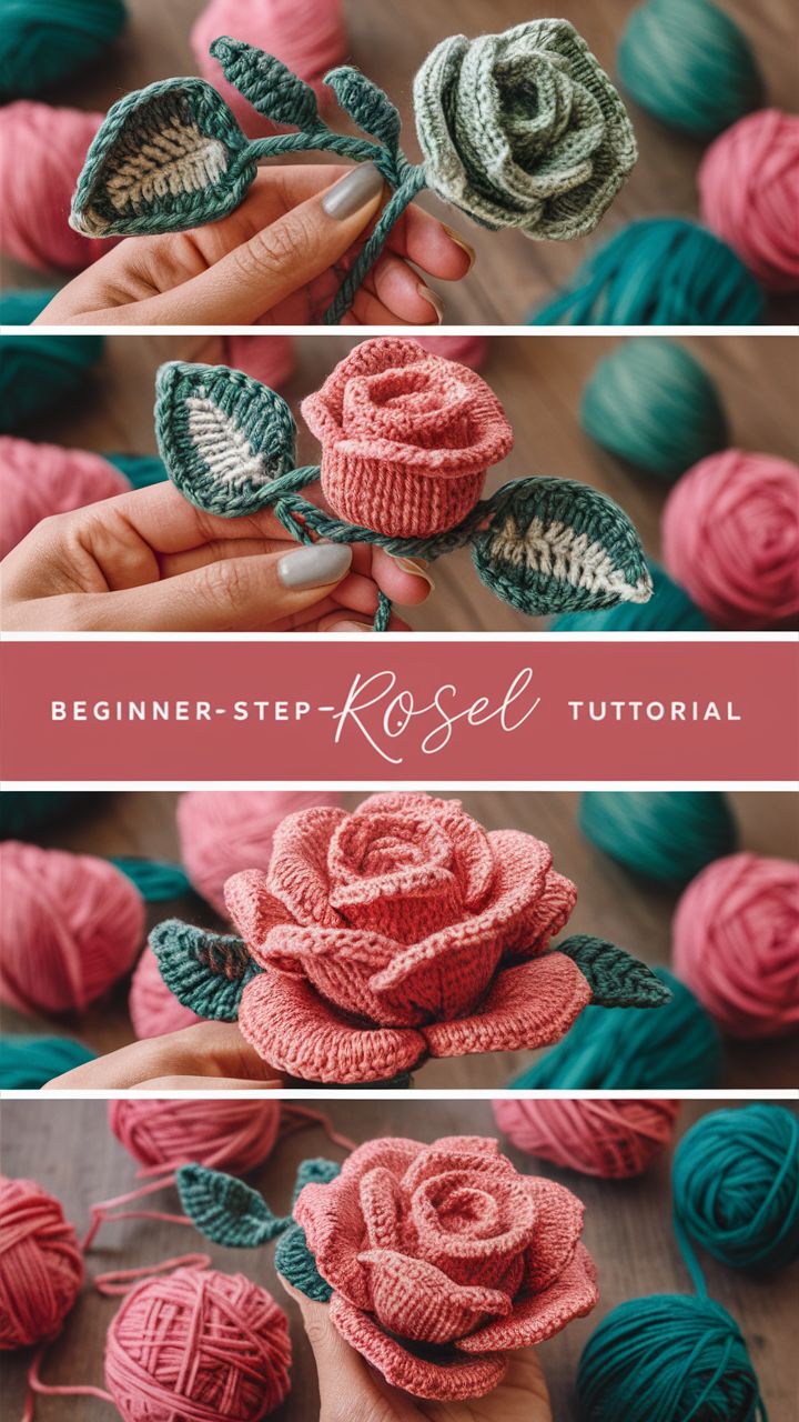 Step-by-step guide to crafting an amigurumi crochet rose. Easy flower pattern for crochet enthusiasts. Create beautiful and intricate flowers for your projects! Crochet Rose Free Pattern, Crochet Roses Free Pattern, Small Crochet Flowers, Crocheting Flowers, Small Flower Design, Crochet Plants, Crochet Cushion Pattern, Crochet Cushion, Intricate Crochet