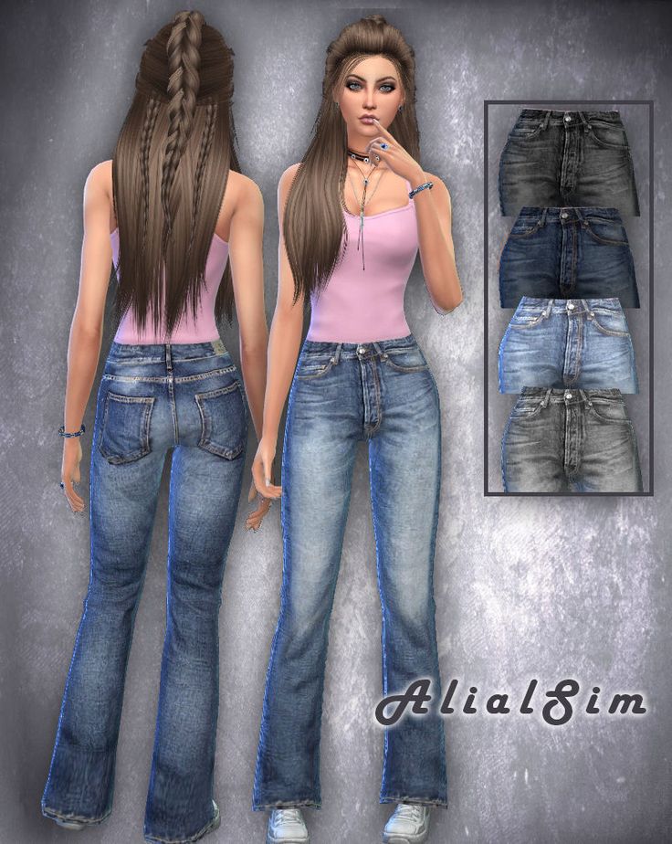 an image of a woman with long hair in jeans and pink top standing next to each other