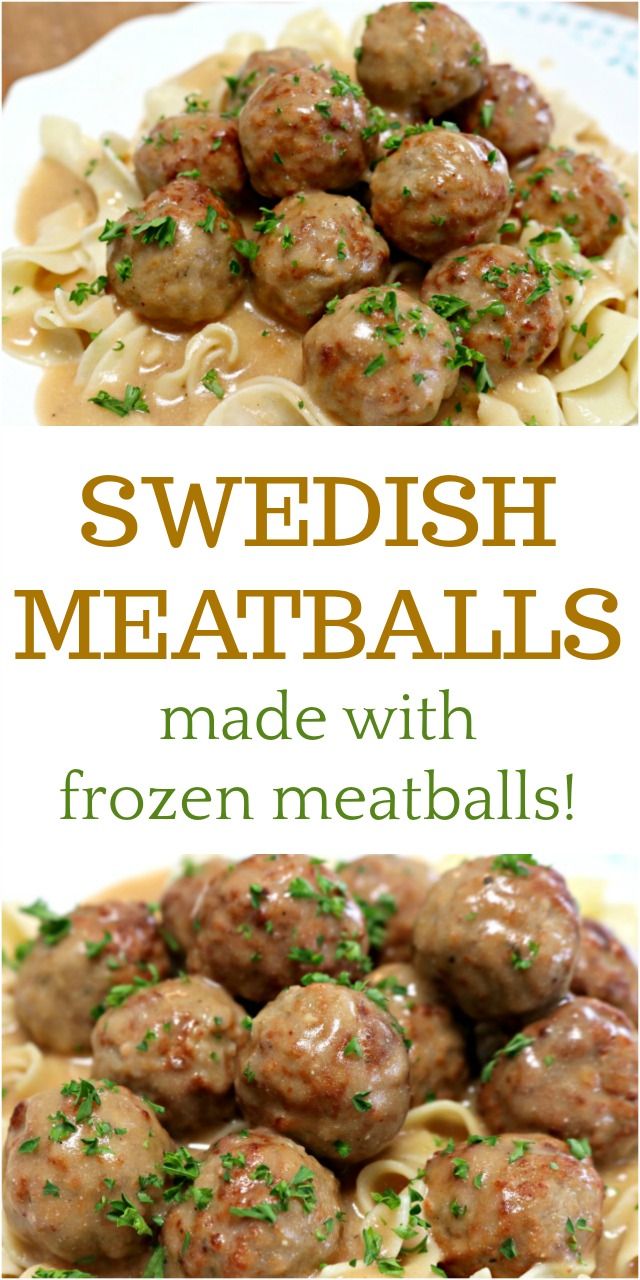 swedish meatballs made with frozen meatballs