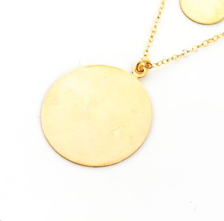 Expertly crafted by our team, the Elena Disc Necklaces in gold or silver feature 14k gold-filled or sterling silver chain and blank disk charms. Customize with hand stamping, adding initials, words, or dates for a personal touch. Contact us for stamping options and prices. Elevate any outfit with this timeless and unique piece. 7mm disc: 16" chain 9.5mm disc: 18" chain 13mm disc: 18" chain 22mm disc: 18" chain Flat Heel Boots, Cut Clothes, Beanie Style, Gold Charm Necklace, Sneaker Slippers, Heel Slippers, Charm Necklaces, Backpacking Packing, Disc Necklace