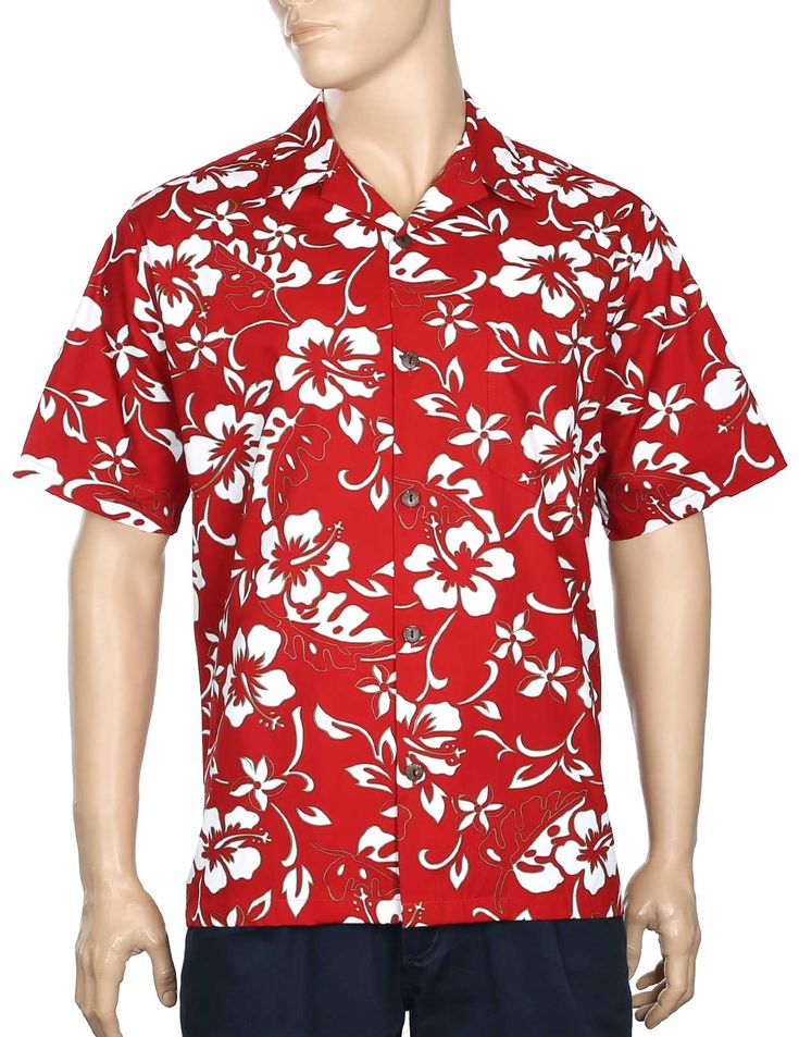 Classic Hibiscus Pareo Aloha Shirt Red Hilo Hattie Red Hawaiian Button-up Shirt For Vacation, Collared Hawaiian Shirt With Pockets For Beach, Red Relaxed Fit Camp Shirt For Vacation, Red Relaxed Fit Camp Shirt For Beach, Red Hawaiian Shirt For Vacation, Red Printed Hawaiian Shirt For The Beach, Red Printed Hawaiian Shirt For Beach, Red Tropical Hawaiian Shirt For Vacation, Red Hawaiian Vacation Shirt