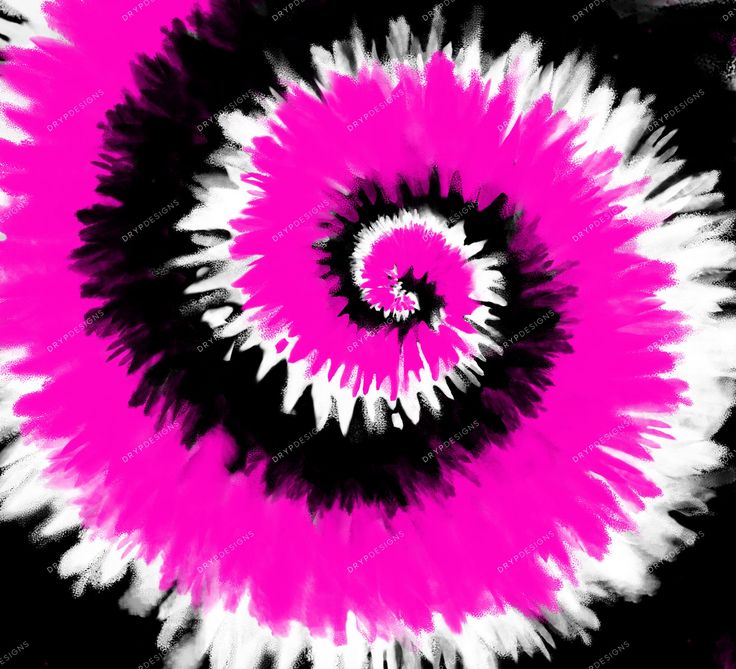 an abstract pink and white design on black background