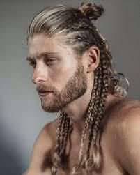 Viking Hairstyles Male, Long Hair Braided Hairstyles, Guys With Long Hair, Viking Haircut, Hairstyles For Guys, Creative Haircuts, Viking Braids, Mens Hairstyles Thick Hair, Hair To One Side