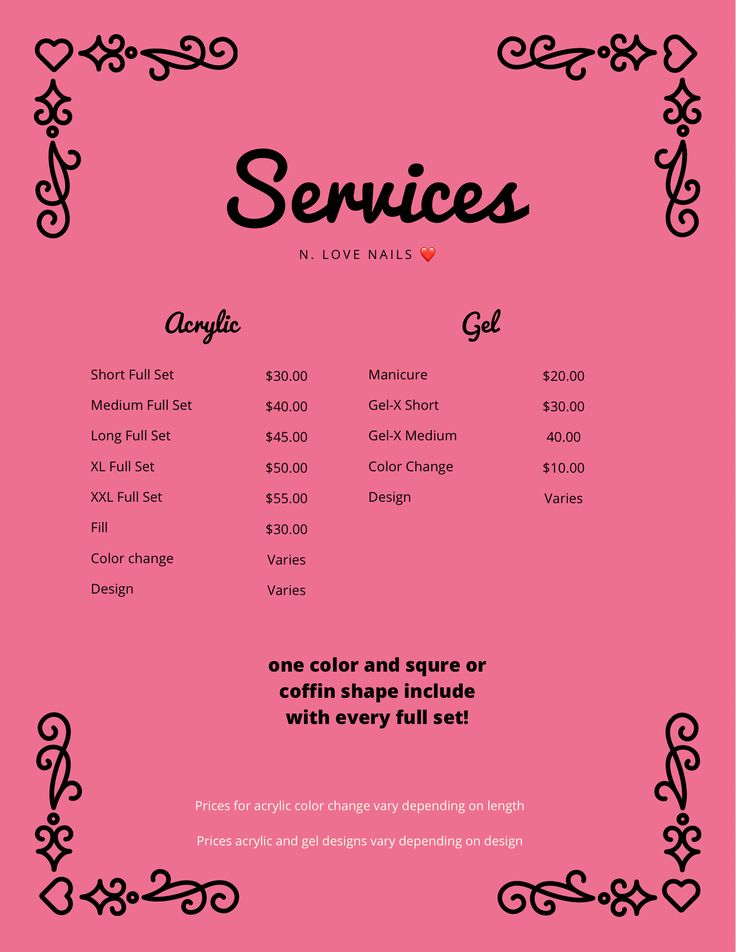 Nail Business Price List, Small Nail Business Ideas, How To Build Nail Clientele, Nail Policies Instagram, Nail Instagram Account Names, Nails Username Ideas, Nail Prices List For Beginners, Acrylic Nail Price List Ideas, Nail Tech Instagram Usernames