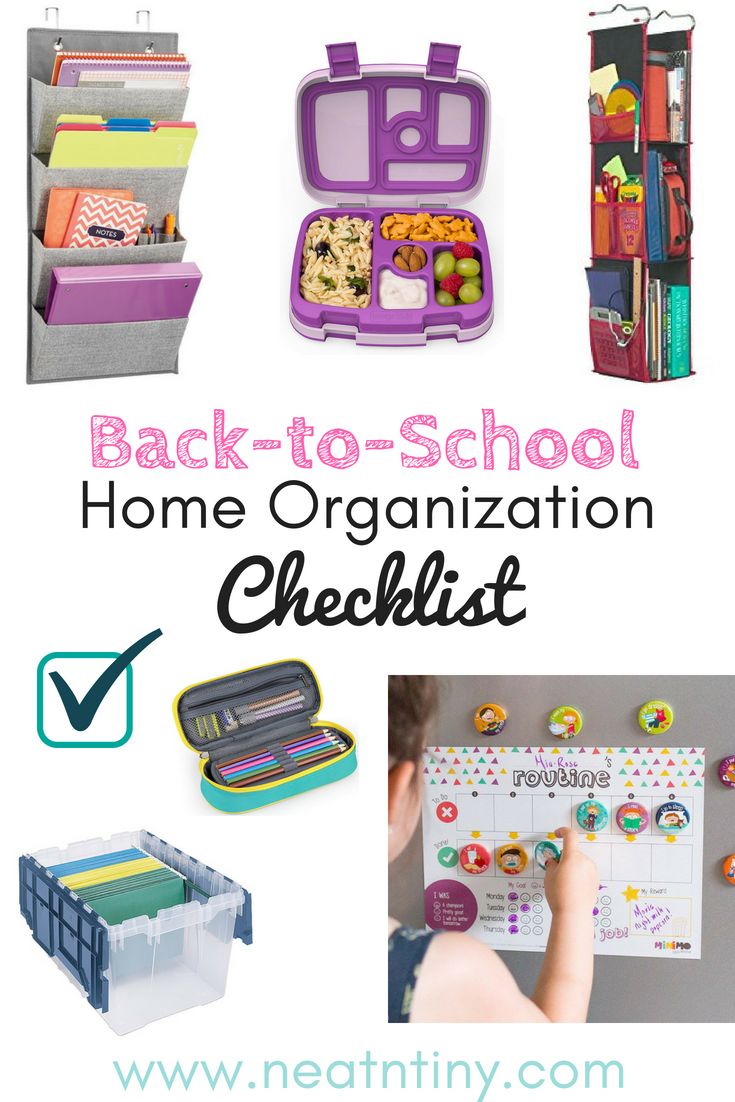 back - to - school organization checklist with text overlay