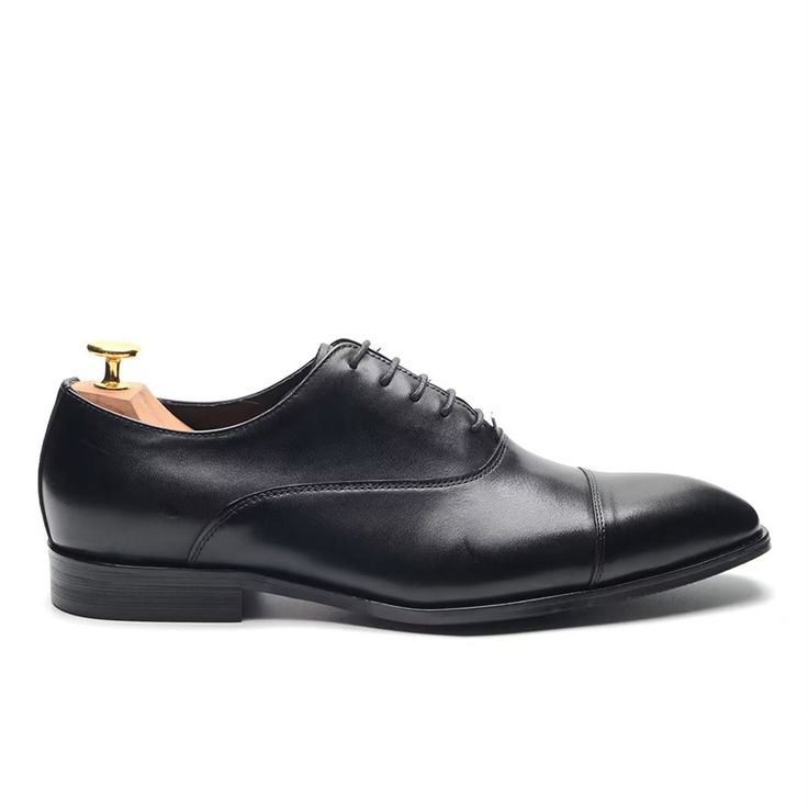 Crafted from cow leather, these slip-on dress shoes offer a smooth finish and easy wear, lined with comfortable pigskin, perfect for formal or business wear. Slip-on Business Oxfords With Rubber Sole, Business Slip-on Oxfords With Rubber Sole, Business Oxfords With Rubber Sole And Slip-on Design, Slip-on Oxford Oxfords For Office, Cap Toe Loafers With Leather Sole For Business, Elegant Leather-sole Loafers For Business Meetings, Goodyear Welted Slip-on Oxfords For Business, Elegant Cap Toe Oxfords For Business Casual, Oxford Material Cap Toe Loafers For Business Casual