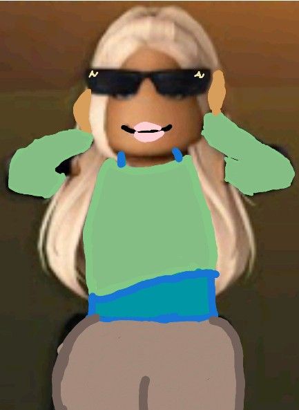 an animated image of a woman with sunglasses on her face and blonde hair wearing shades