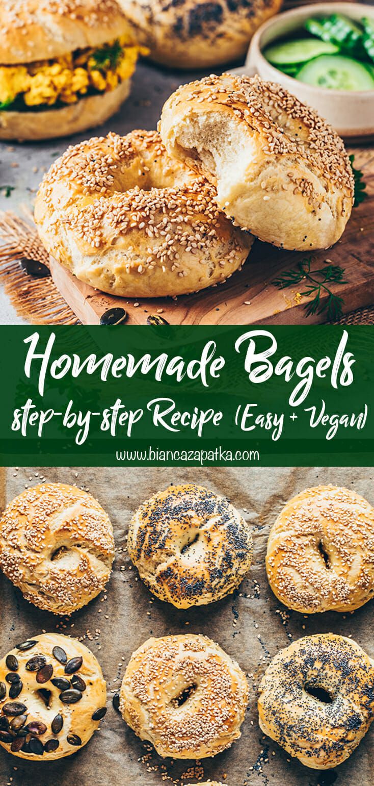 bagels with different toppings and the title reads bagels regt