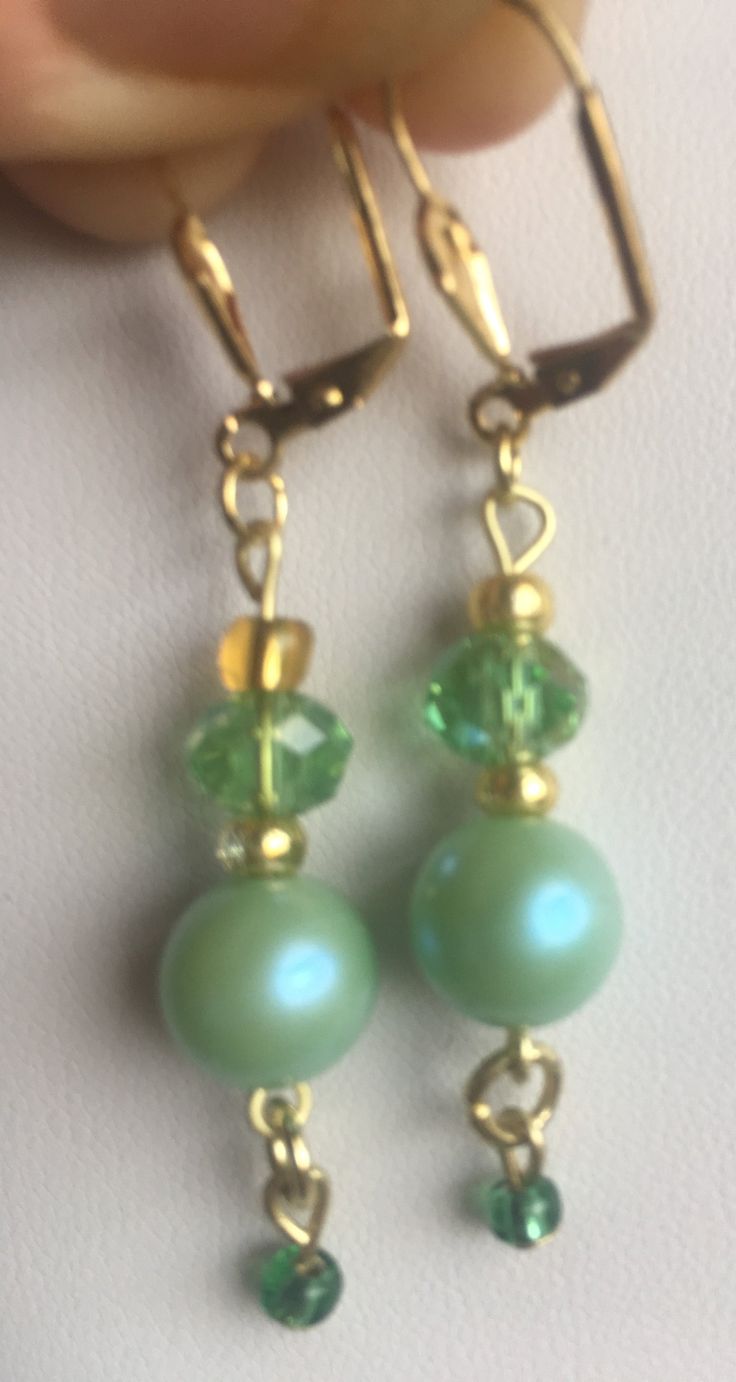 Excited to share the latest addition to my #etsy shop: Green Bead Earrings https://etsy.me/2VmNsHJ  #jewelry #earrings #no #women #glass #earlobe #leverback #dangleearrings #beadearrings Elegant Light Green Earrings As Gift, Elegant Light Green Earrings For Gift, Hypoallergenic Green Jewelry For Parties, Green Jade Earrings For May Birthstone, Elegant Handmade Green Beaded Earrings, Elegant Green Beaded Drop Earrings, Elegant Lime Green Dangle Earrings, Elegant Adjustable Light Green Jewelry, Green Necklaces With Lobster Clasp For Party