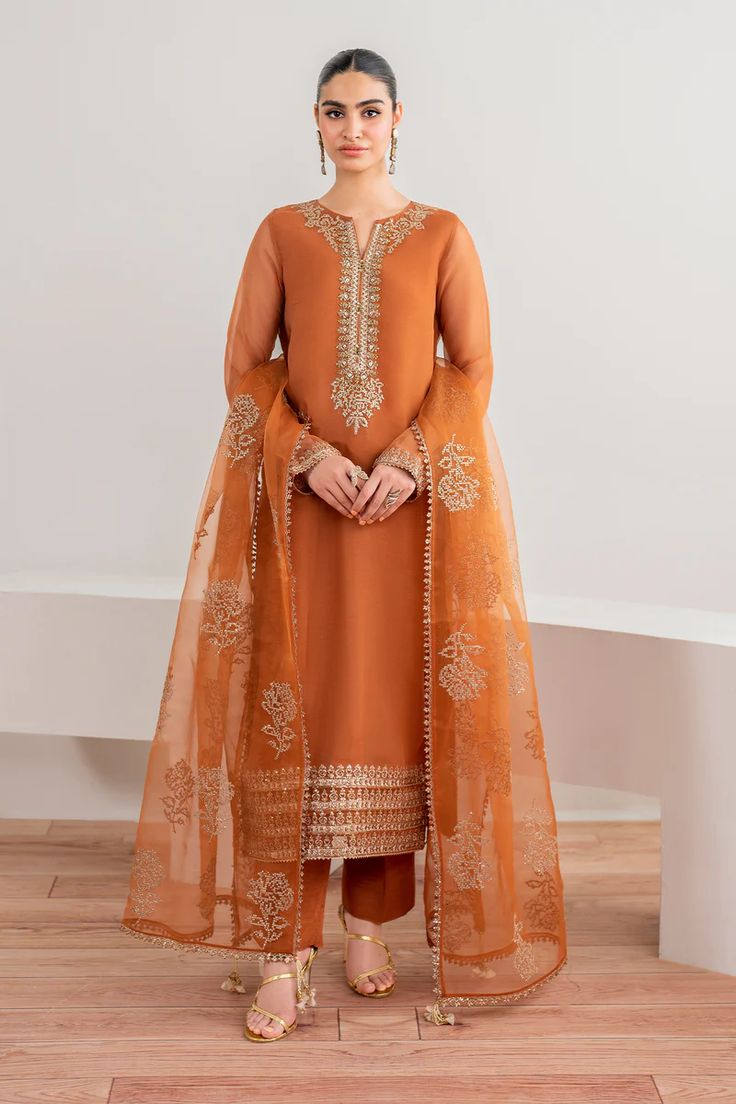 Baroque Embroidered Net Suits stitched 3 Piece EMBROIDERED CHIFFON PR-987 Luxury Festive Tale | Latest Pakistani Salwar Kameez Design Punjabi Suit Designer Wear. Salwar Kameez Designs Punjabi Suits, Salwar Kameez Design, Pakistani Salwar Kameez Designs, Kameez Design, Organza Suits, Indian Salwar, Kameez Designs, Pakistani Salwar, Shirt Trouser