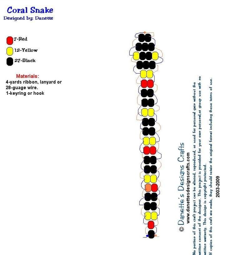 an image of a colorful bead pattern on a white background with instructions to make it