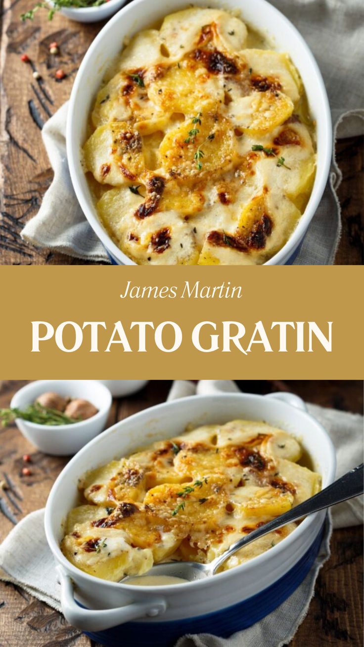 James Martin Potato Gratin James Martin Recipes, Layered Potato, Creamed Leeks, Double Cream, Potato Gratin, Chefs Table, King Edward, James Martin, Brunch Ideas