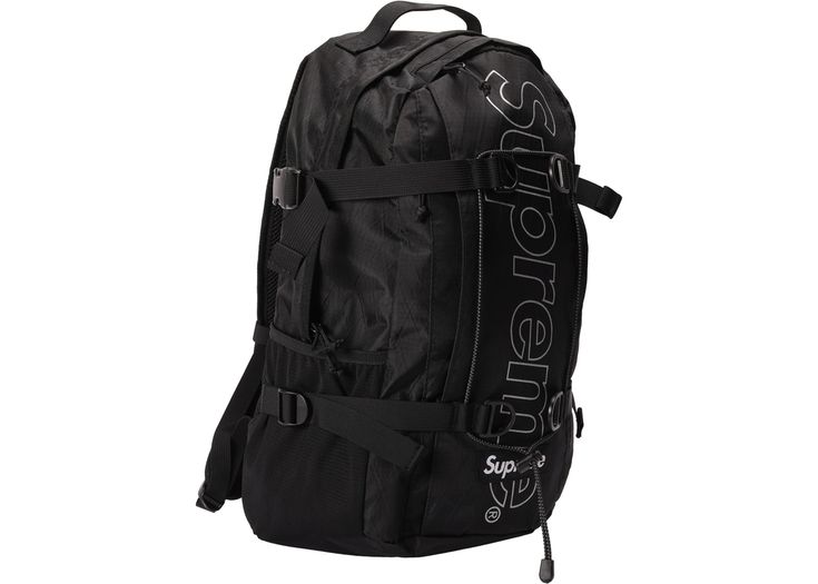 Supreme Backpack (FW18) Black Rocket Backpack, Supreme Backpack, Supreme Clothing, Mesh Backpack, Supreme Bag, Red Backpack, Purple Backpack, Cute Rappers, Blue Backpack