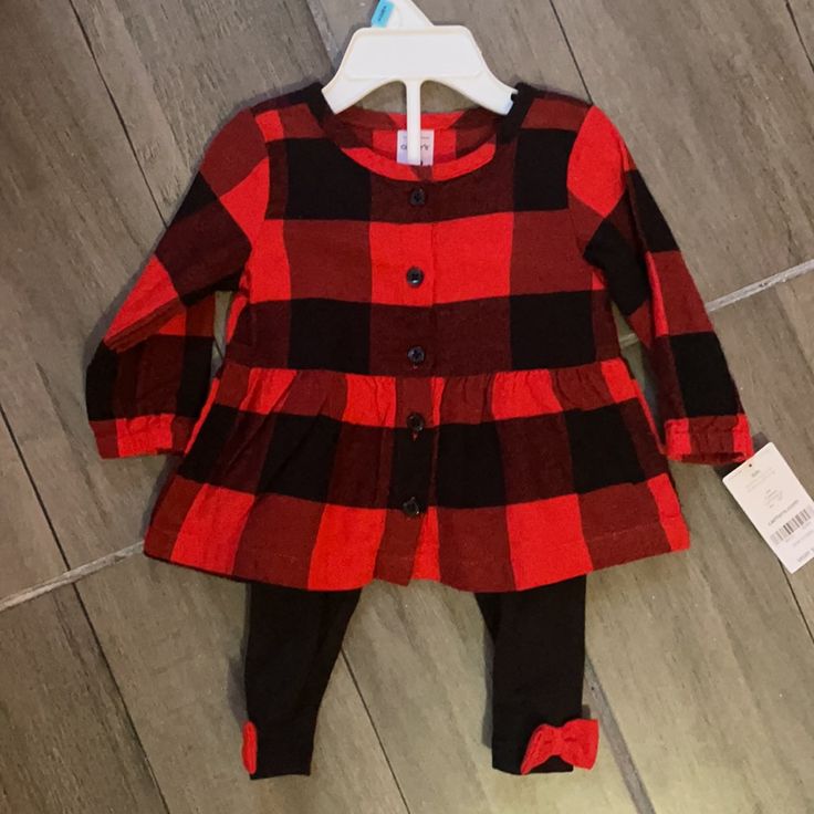 Nwt Carter’s 2 Piece Set Red Plaid Top Little Bows On Bottom Of Pant 6 Months Red Cotton Sets For Fall, Red Cotton Fall Season Set, Fitted Tops For Fall Playwear, Casual Playwear Sets For Fall, Cute Red Sets For Fall, Red Playtime Sets For Fall, Suspenders Outfit, Boy Overalls, Baby Boy Overalls