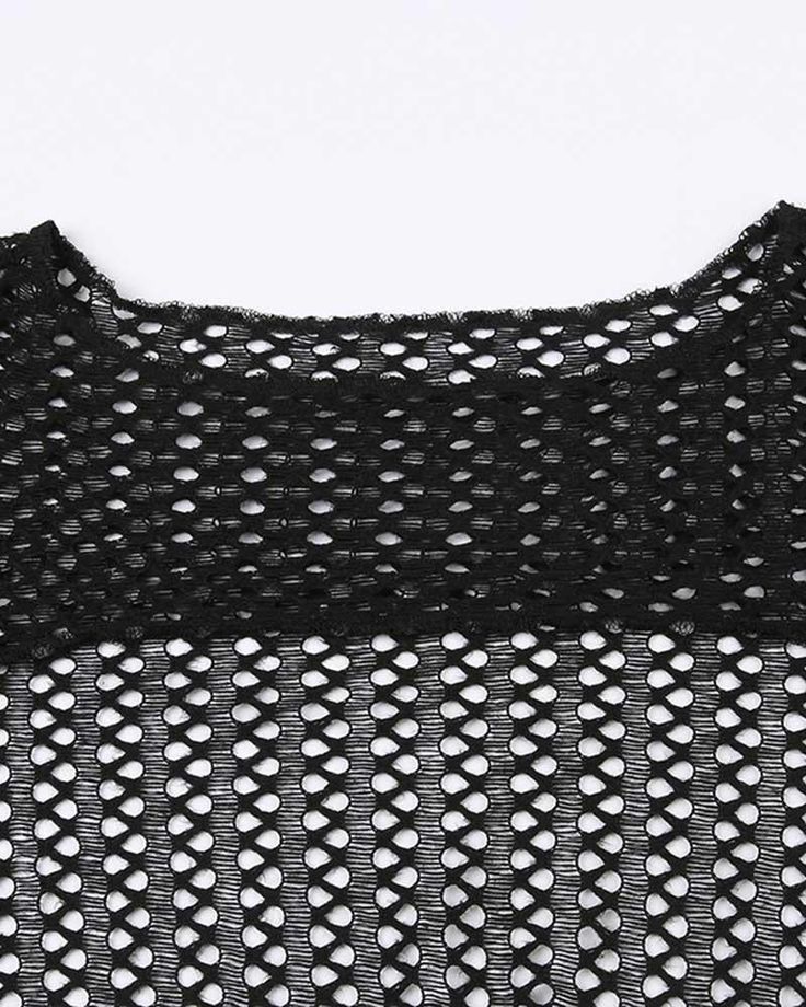 Details: Long-sleeve cropped top with fishnet mesh designTop Length: CroppedSleeve Length: Long SleevesMaterials:100% Polyester Fishnet Bolero, Mesh Blouse, Maxi Dresses Casual, Crop Top Blouse, Black Xs, Mesh Design, Knit Crop Top, Womens Size Chart, Knit Crop