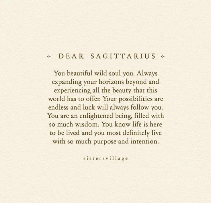 a poem written in black and white on paper with the words dear sagittarius