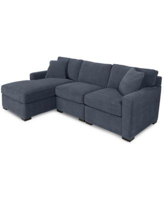 Radley 3-Piece Fabric Chaise Sectional Sofa, Created for Macy's Radley Sectional, Macy Furniture, Futon Decor, Chaise Sectional Sofa, Sectional Sofa With Chaise, Sectional Sofas Living Room, Living Room Arrangements, Fabric Sectional Sofas, Apartment Sofa