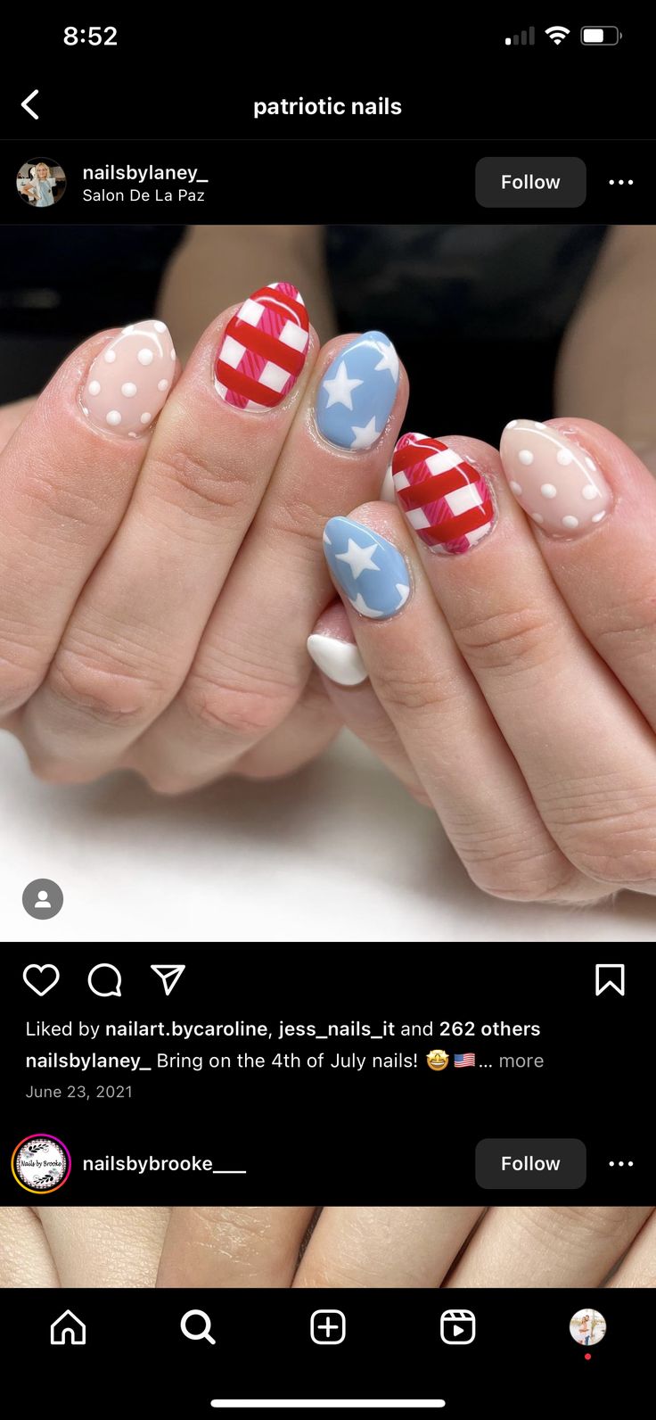 Minimal 4th Of July Nails, Americana Nail Designs, Fun 4th Of July Nails, Neutral 4th Of July Nails, Subtle Fourth Of July Nails, Americana Nails, Fourth Nails, Labor Day Nails, Forth Of July Nails