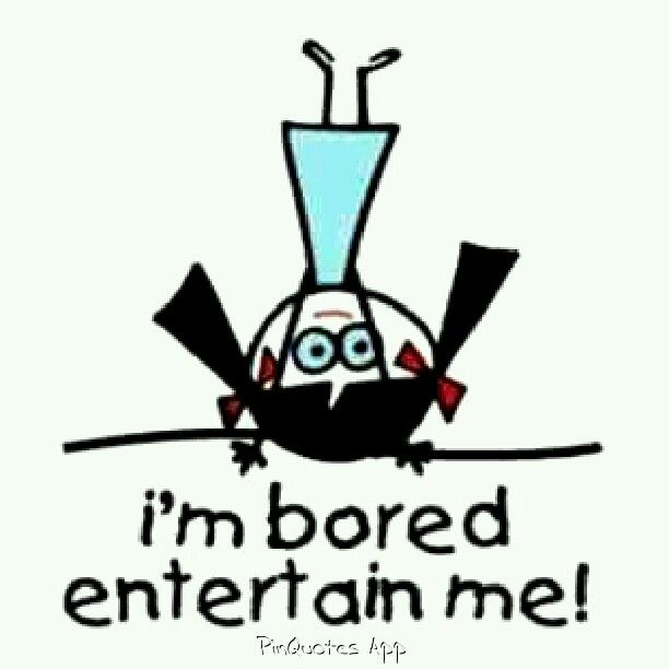 i'm bored entertainment me sticker on a white background with the words, i'm bored entertainment me