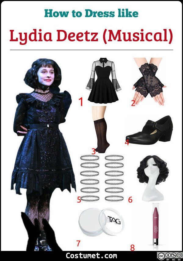 an image of how to dress like lyddia detz musical costume for halloween