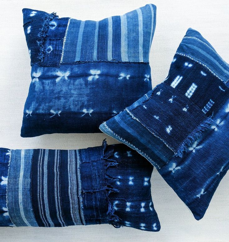 PATCH indigo lumbar throw pillow | touchGOODS Boho Office, Orange Rooms, Indigo Textiles, Tie Dye Crafts, Block Printed Pillows, Reducing Waste, Indigo Colour, Black And White Decor, Diy Furniture Renovation