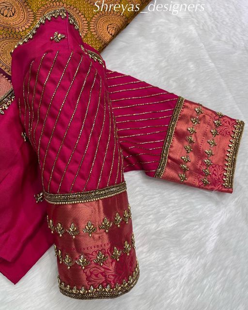 Gold Blouse Designs, Magam Work Designs, Latest Bridal Blouse Designs, Latest Blouse Designs Pattern, Best Blouse Designs, New Saree Blouse Designs, Traditional Blouse Designs, Latest Model Blouse Designs, Cutwork Blouse Designs