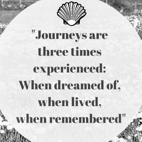 a quote on the side of a sign that says,'journey are three times experienced when