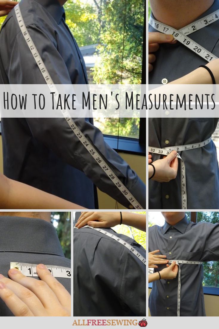 how to take men's measurements from the waist up and down with measuring tape