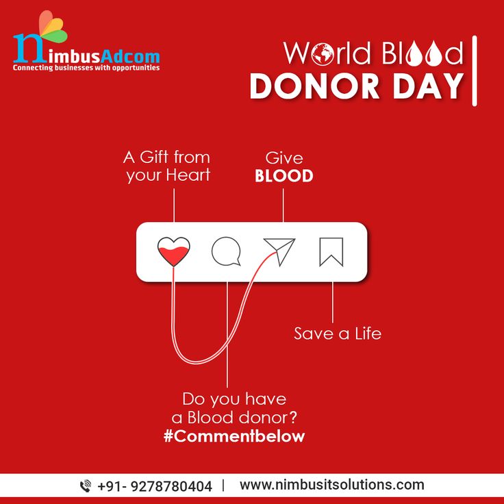 a red poster with the words world blood donor day and an image of a heart on it