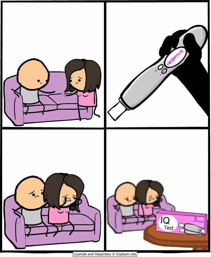 a comic strip with an image of two people sitting on a couch and one is holding a