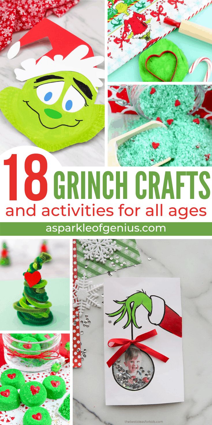 the grinch crafts are so cute and easy to make