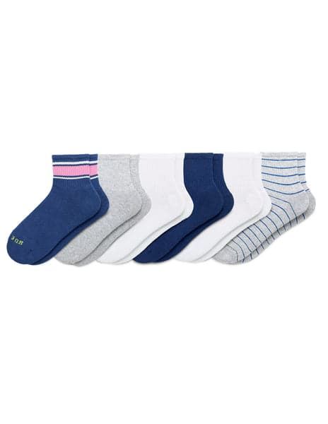 Sport Mini Crew Sock 6 Pair Pack Crew Sock, Athletic Socks, Sport Socks, Navy Stripes, Crew Socks, Socks, Navy, Wardrobe