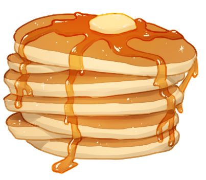 a stack of pancakes covered in syrup and drizzled with butter on top