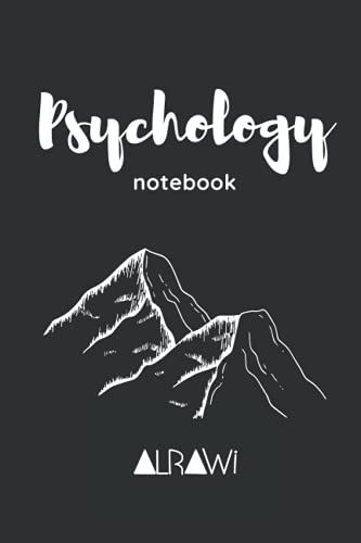 the front cover of a notebook with an image of mountains in white ink on a black background