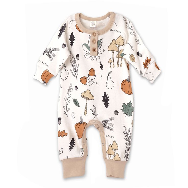 Tesa Babe Baby Girl Clothes Romper / Newborn Thanksgiving Henley Romper Baby Ribs, Baby Thanksgiving Outfit, Thanksgiving Harvest, Fall Baby Clothes, Neutral Baby Clothes, Thanksgiving Baby, Perfect Fall Outfit, Unisex Clothes, Head Wear