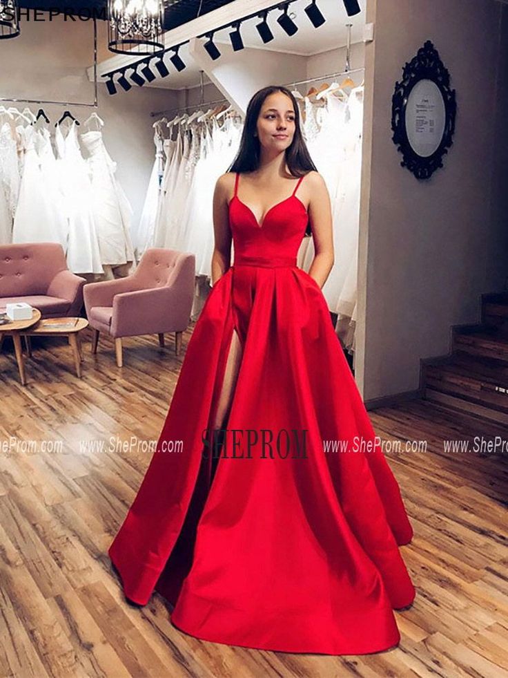 Buy Plain Satin Long Red Pockets Party Dress Sleeveless With Sweetheart Neck id#TZ1384 at SheProm. SheProm.com is an online store with thousands of formal dresses. Shop 100% authentic prom dresses with free standard shipping. Red Satin Prom Dress, Red Prom Dress Long, Red Evening Dress, Red Prom, Satin Prom Dress, Pageant Dress, Red Prom Dress, Red Satin, Party Gowns