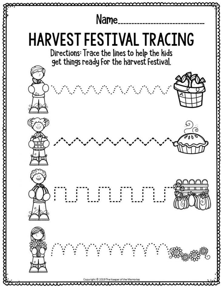 a printable worksheet for the harvest festival with words and pictures on it