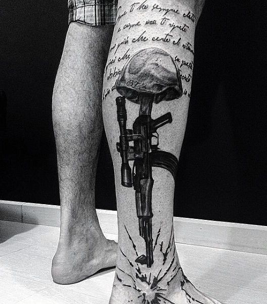 Norwegian Military Tattoo For Guys On Legs Tattoo Soldier, Connected Tattoos, Army Tattoos For Men, Joshua Tattoo, Pirate Ship Tattoos, Tattoos For Boys, Urban Tattoos, Tattoo Ideas For Guys, Best Leg Tattoos