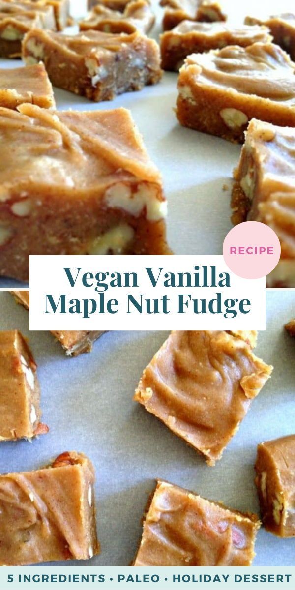 vegan vanilla maple nut fudge recipe